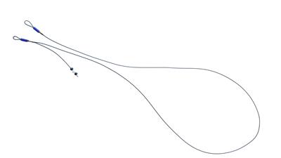 Mikrofaserkordel mit Strass<br/>blau